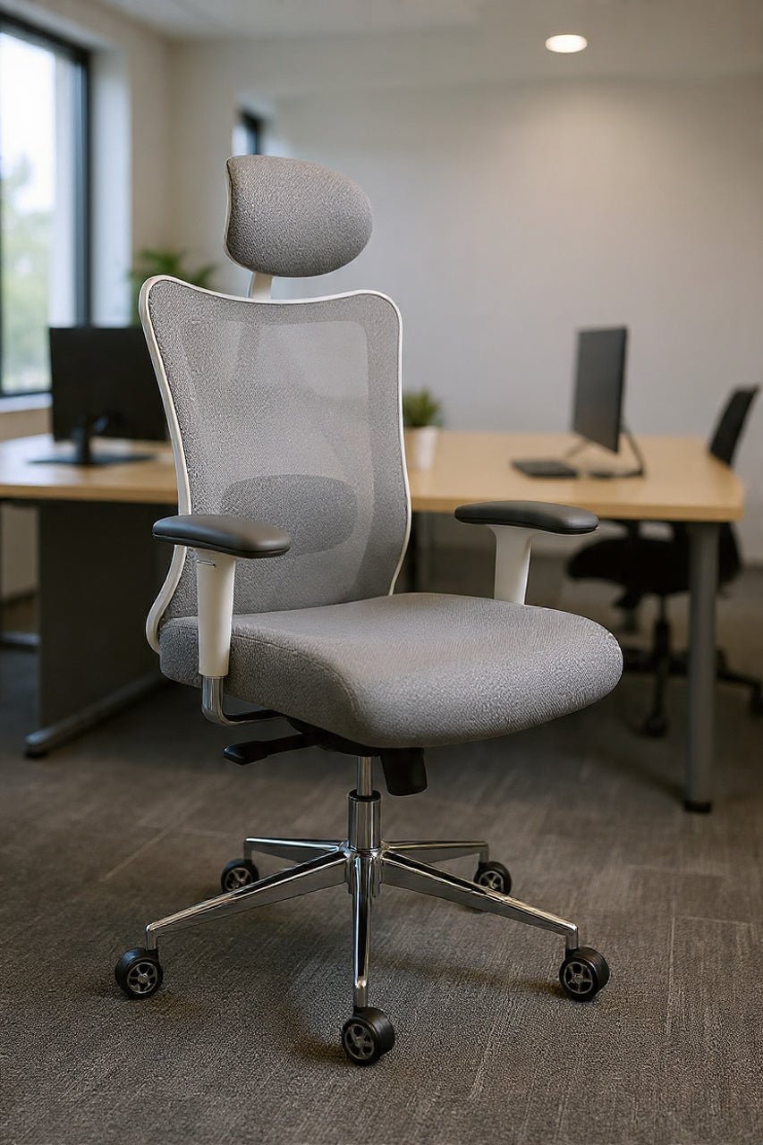 هولي وايت كرسي مكتب طبي شبك متحرك - Korsy360