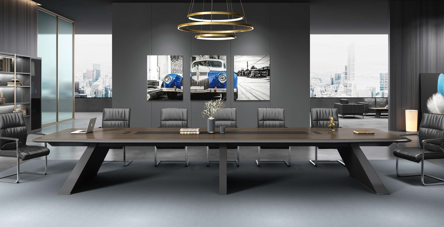 إيرجو تربيزة اجتماعات 200*120 مرتكز علي أرجل خشبية