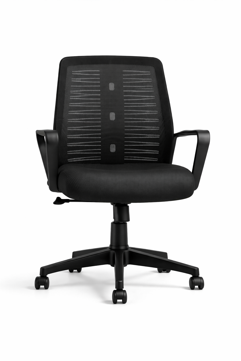 Roma Medical Mesh Chair, Modern, Black Frame, Nylon, Mid-Back, Without Headrest