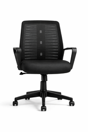 Roma Medical Mesh Chair, Modern, Black Frame, Nylon, Mid-Back, Without Headrest