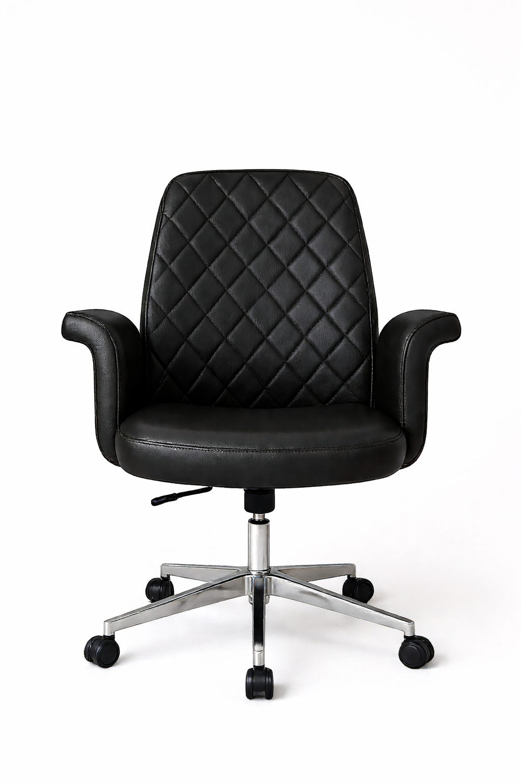 Air Line Modern Medical Office Chair, Medium Leather