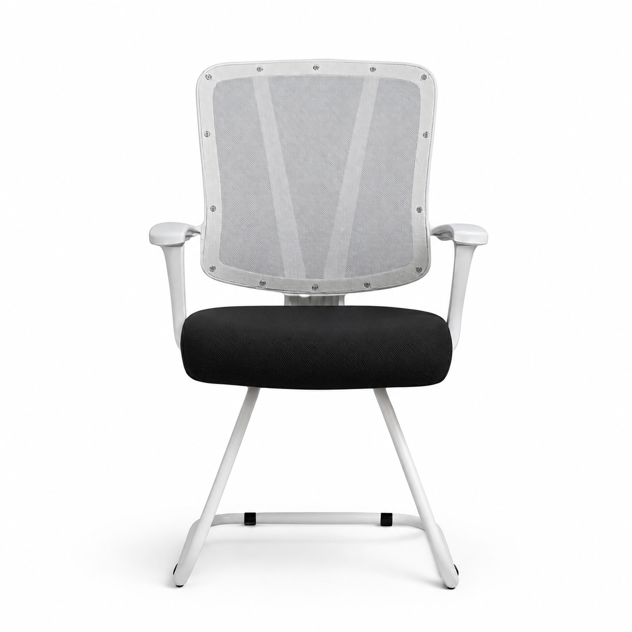 Sky Office Chair, Modern Ergonomic Office Chair, Fixed Mesh Frame, White