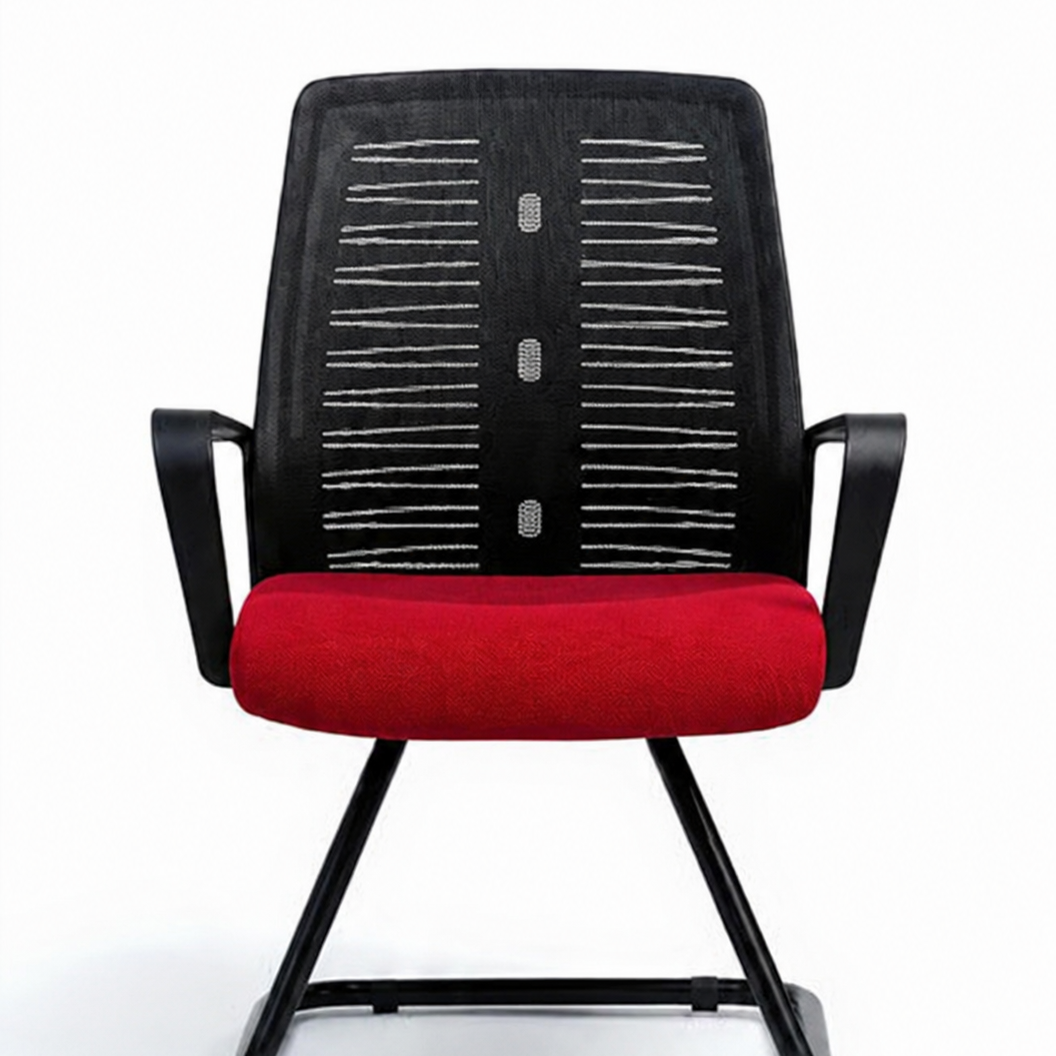 Roma Medical Modern Mesh Chair, Black Frame, Fixed Black Base