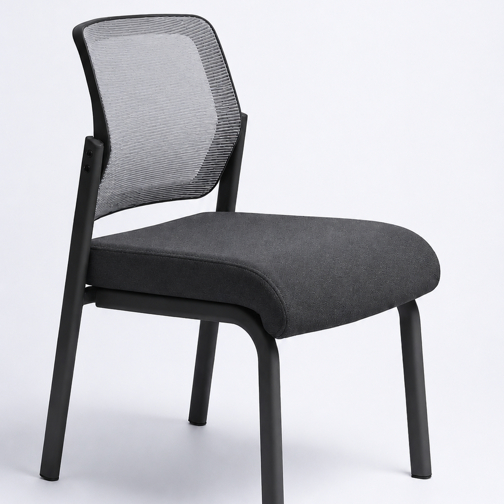 Marina Reception Office Chair Fixed Frame Mesh Back Armless