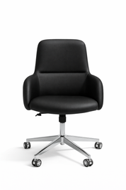 Flo Modern Leather Swivel Office Chair, Medium