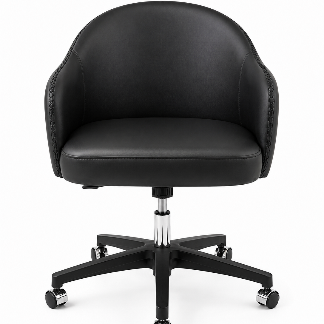 MC Office Chair Meeting Table Mobile Leather Mid-Back