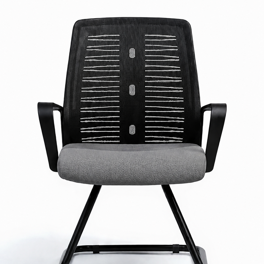 Roma Medical Modern Mesh Chair, Black Frame, Fixed Black Base