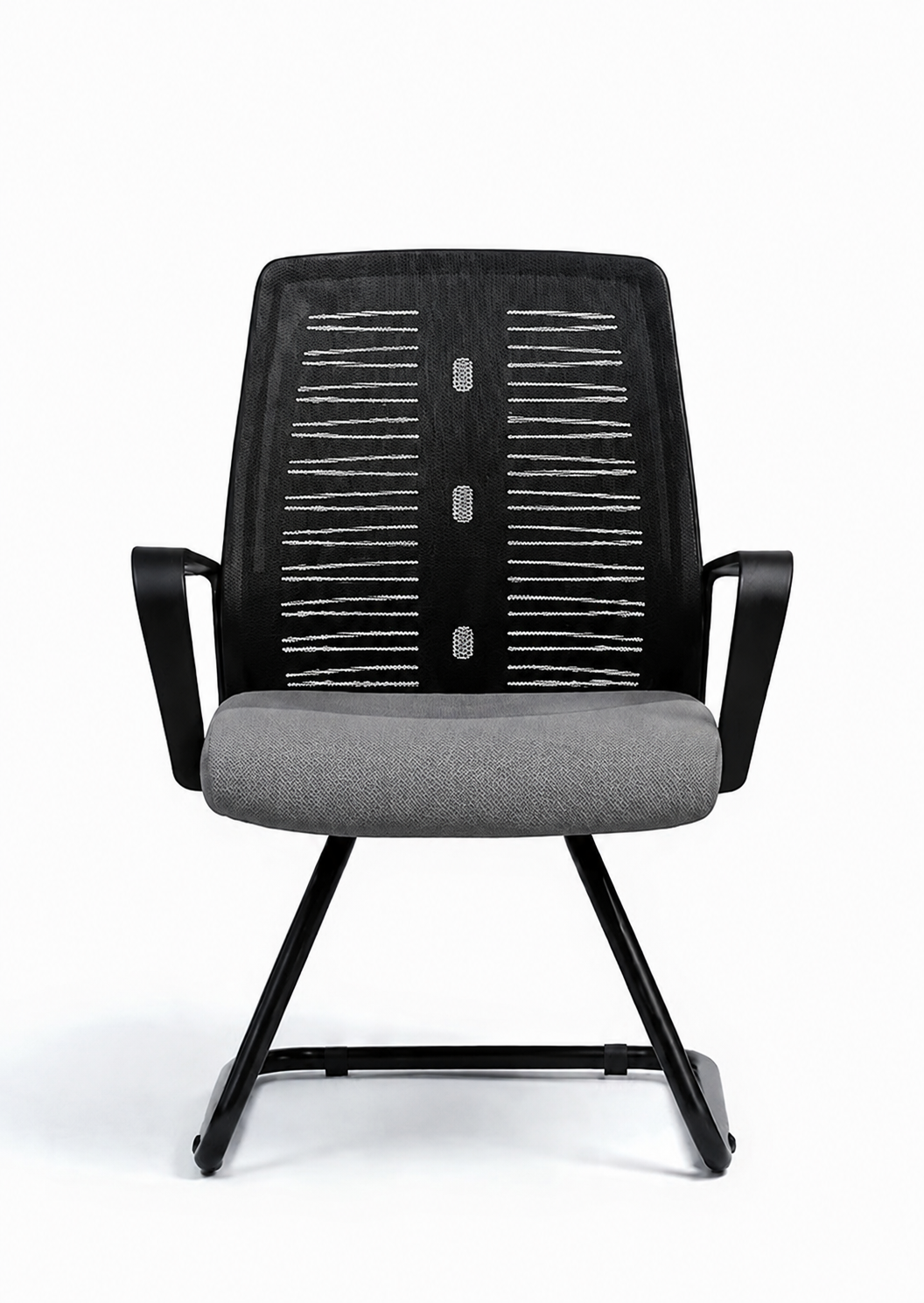 Roma Medical Modern Mesh Chair, Black Frame, Fixed Black Base