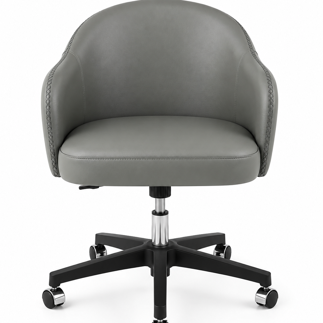 MC Office Chair Meeting Table Mobile Leather Mid-Back