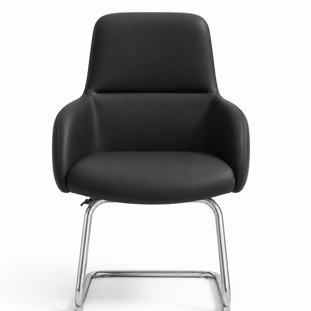 Startup Fixed Modern Genuine Leather Meeting Office Chair