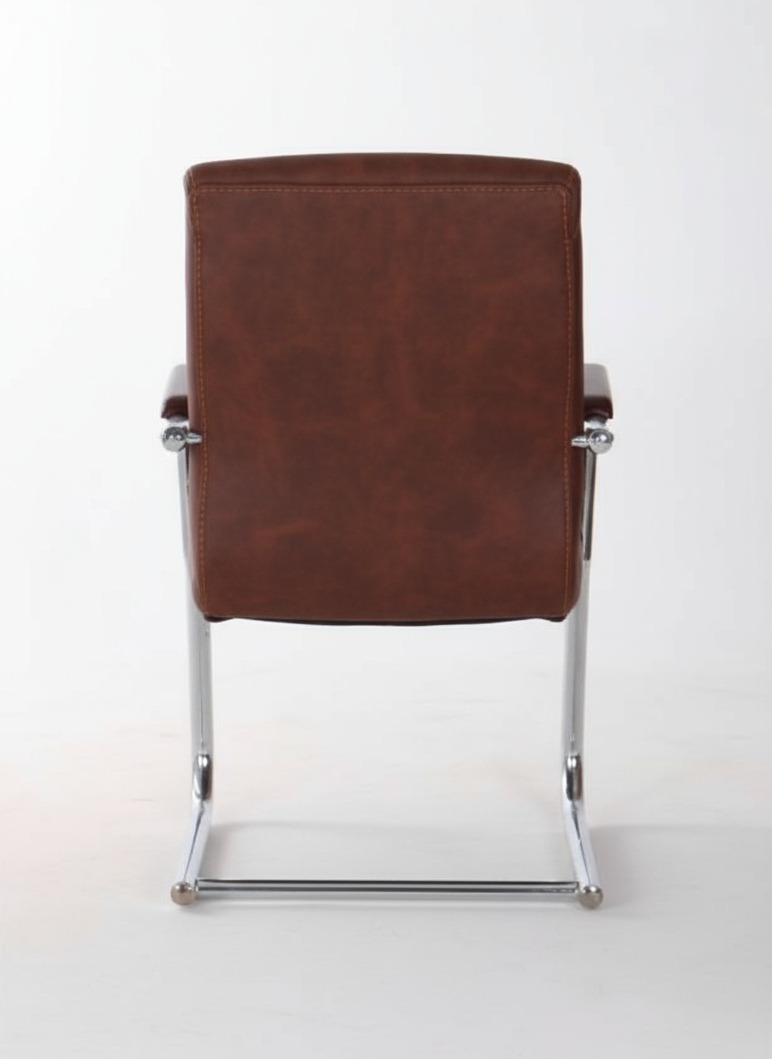 كلاسيك مود كرسي مكتب طبي جلد ثابت فريم كروم