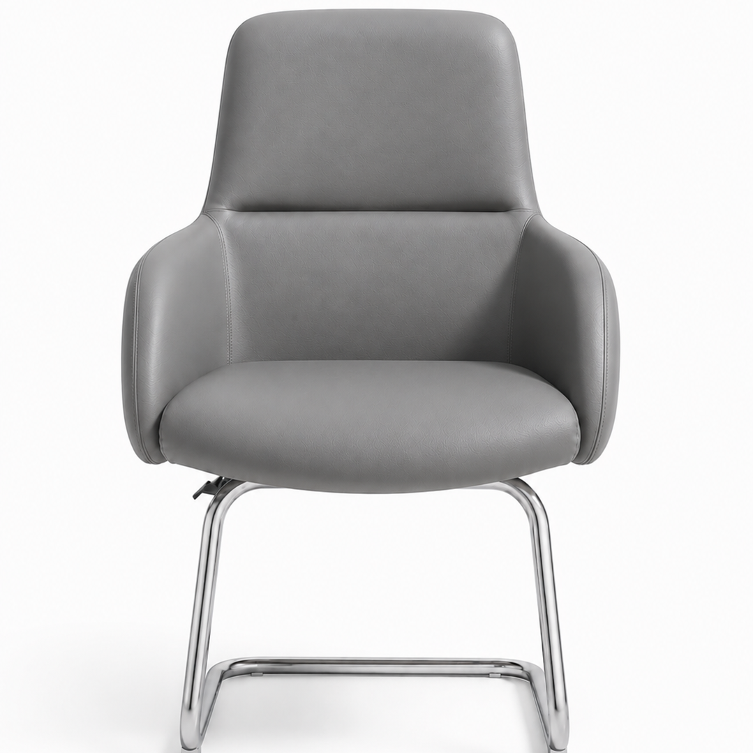 Startup Fixed Modern Genuine Leather Meeting Office Chair
