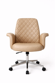 Air Line Modern Medical Office Chair, Medium Leather