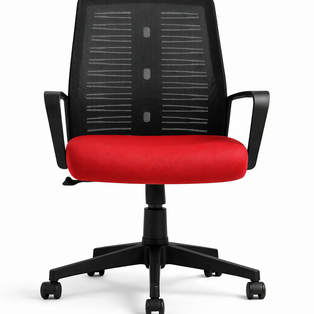Roma Medical Mesh Chair, Modern, Black Frame, Nylon, Mid-Back, Without Headrest