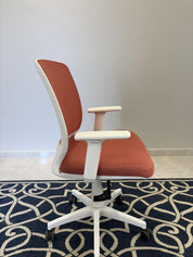 إيكو سمارت كرسي مكتب طبي مودرن شبك متحرك فريم أبيض