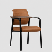 Marina Medical Mesh Lecture Chair, Black Leather Frame with Panel
