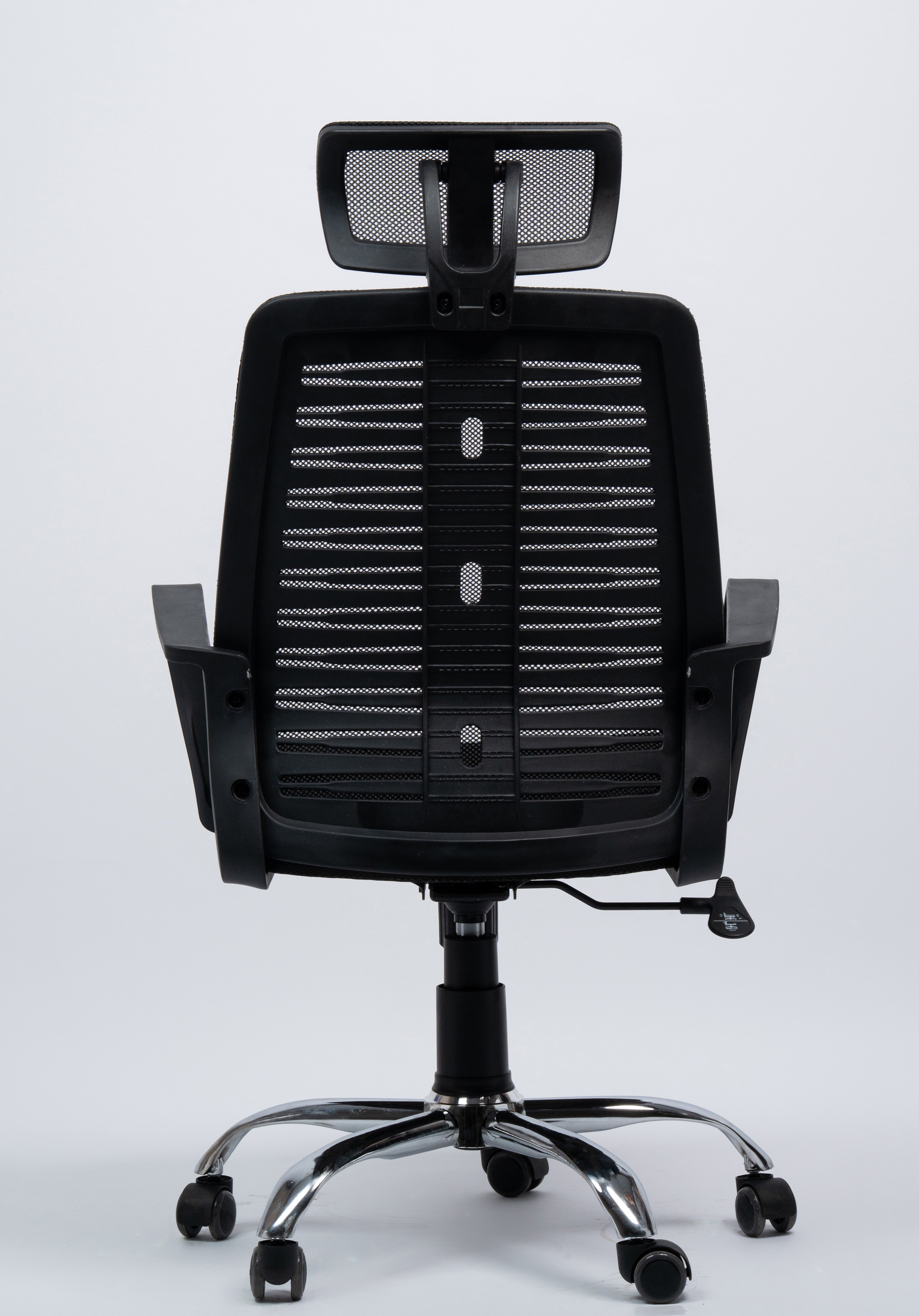 روما كرسي ميش طبي مودرن فريم أسود نجمة كروم