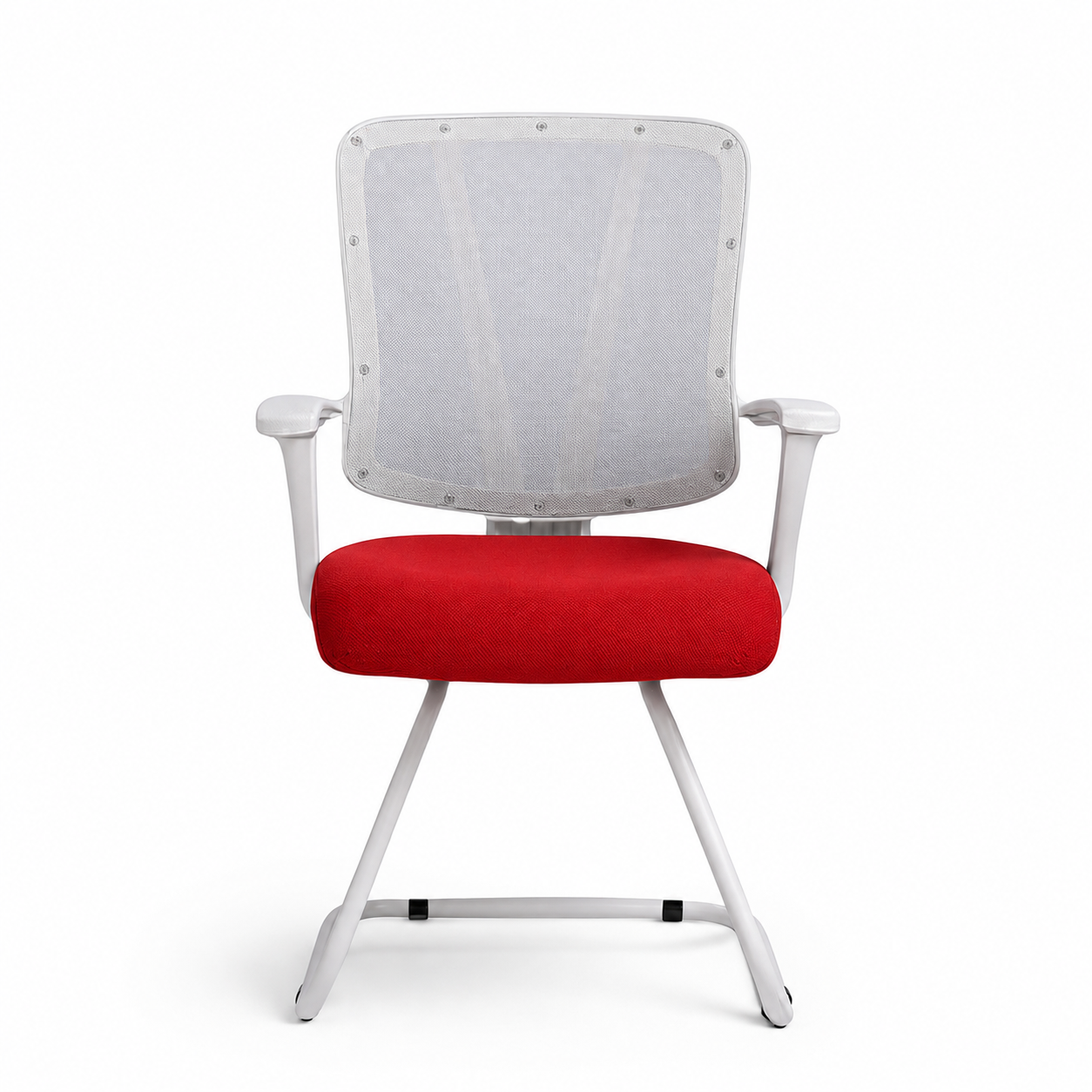 Sky Office Chair, Modern Ergonomic Office Chair, Fixed Mesh Frame, White
