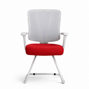 Sky Office Chair, Modern Ergonomic Office Chair, Fixed Mesh Frame, White