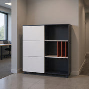 وحدة تخزين سايد مكتب جانبي مقاس 80*120*40-درج +وحدة تخزين