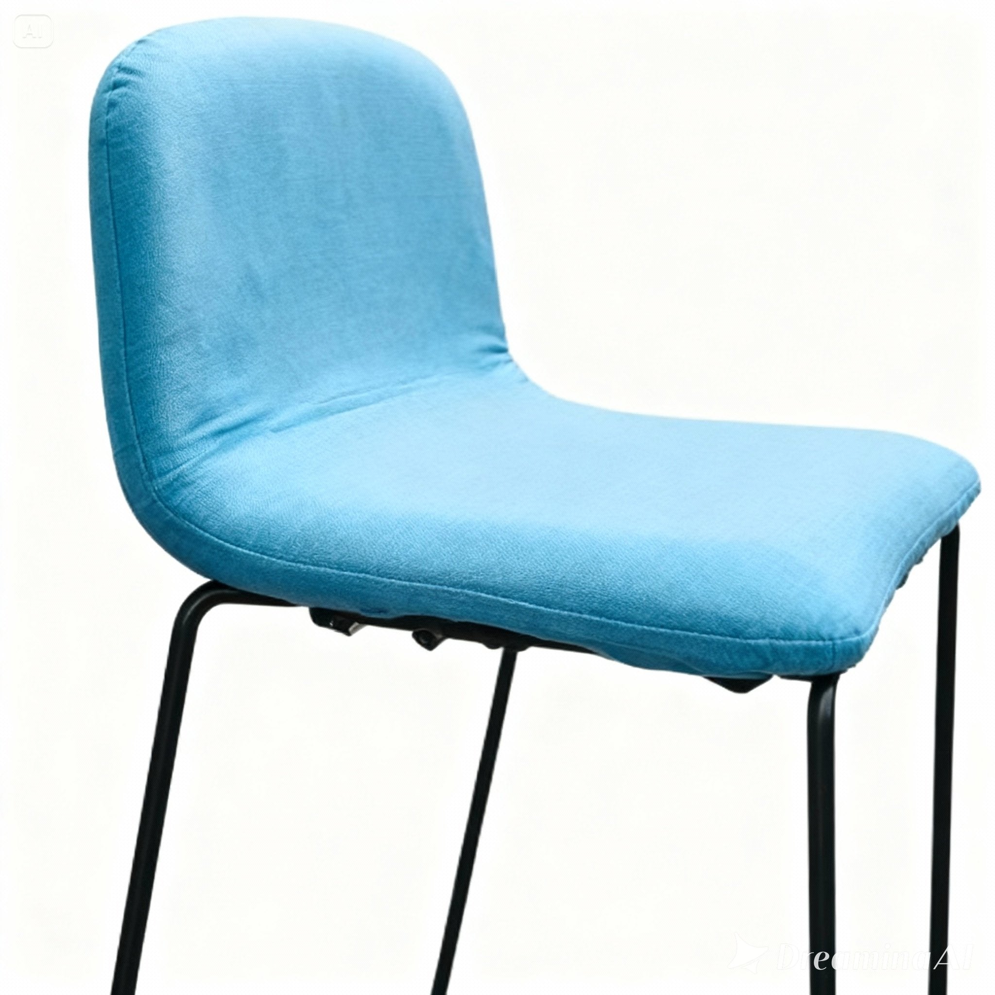 Fremenco bar stool, metal frame, wooden base