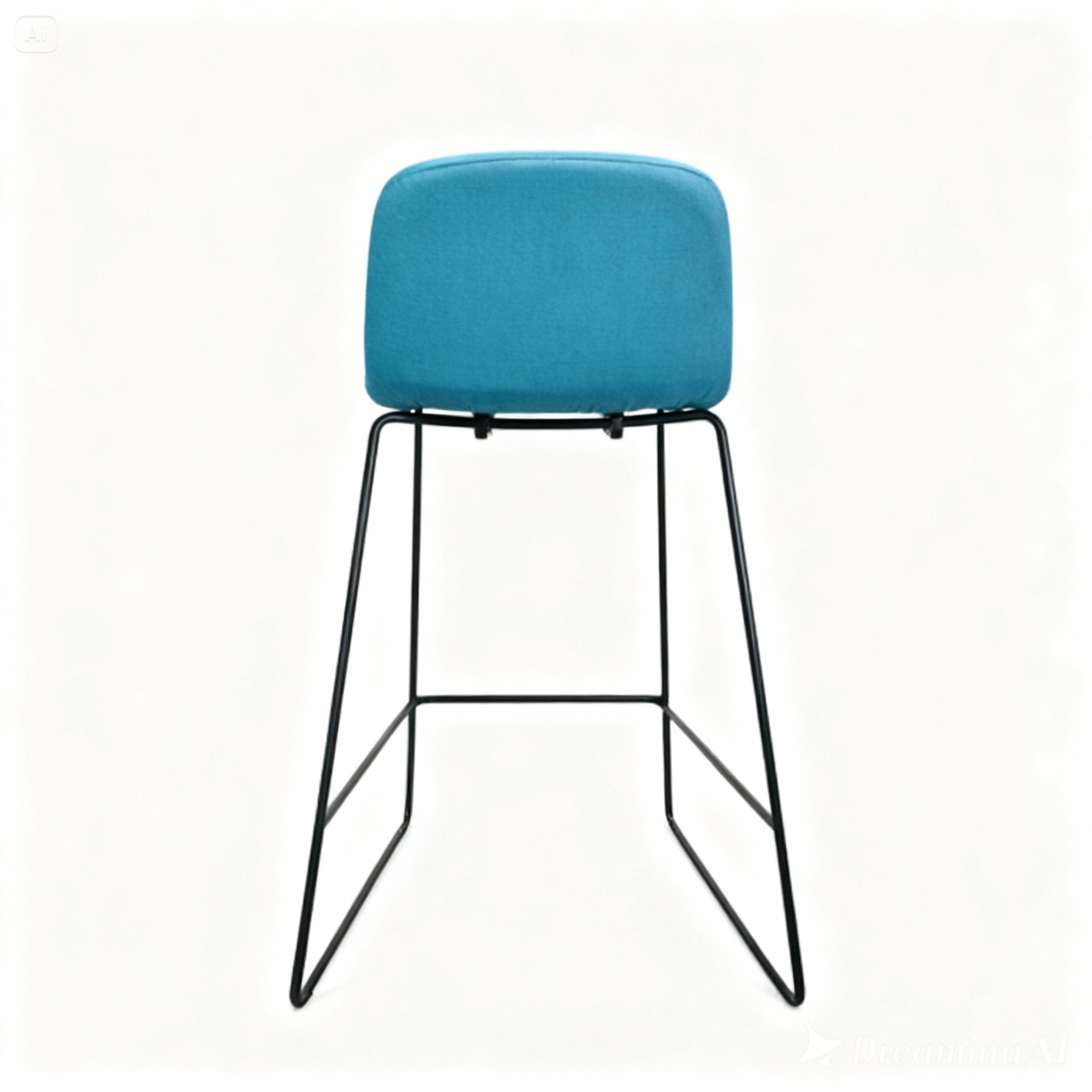 Fremenco bar stool, metal frame, wooden base