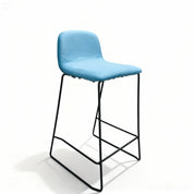 Fremenco bar stool, metal frame, wooden base
