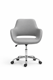 Flo Modern Leather Swivel Office Chair, Medium