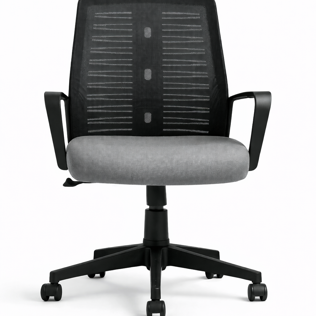 Roma Medical Mesh Chair, Modern, Black Frame, Nylon, Mid-Back, Without Headrest