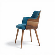 كرسي طعام تاتش فريم بلاي وود وأرجل خشب زان