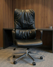 فونيكس كرسي مكتب مودرن طبي جلد متحرك فريم اسود