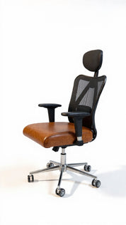 Holly Chair Black Mesh&Leather