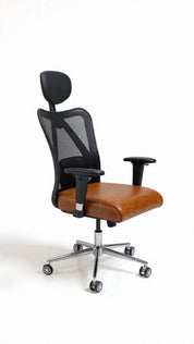 Holly Chair Black Mesh&Leather