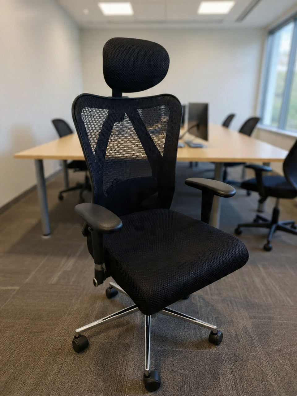 هولي  كرسي مكتب شبك طبي متحرك فريم اسود