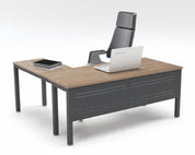 هوريزون مكتب بسايد جانبي 160*60 سم شاسيه معدن قرصة خشب - Korsy360