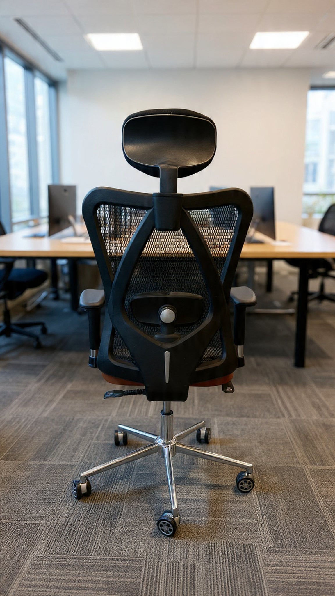 Holly Chair Black Mesh&Leather