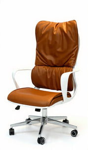 فونيكس كرسي مكتب مودرن طبي جلد متحرك فريم ابيض