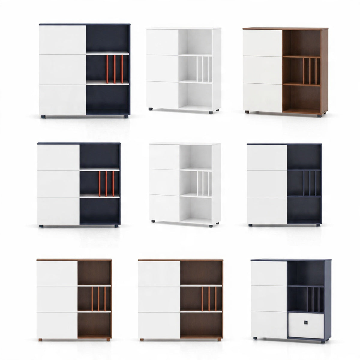 وحدة تخزين سايد مكتب جانبي مقاس 80*120*40-درج +وحدة تخزين